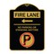 Signmission Fire Lane No Parking or Standing Anytime W/ No Parking & Left Arrow Alum, 18" x 24", BG-1824-24008 A-DES-BG-1824-24008 - alternate 1